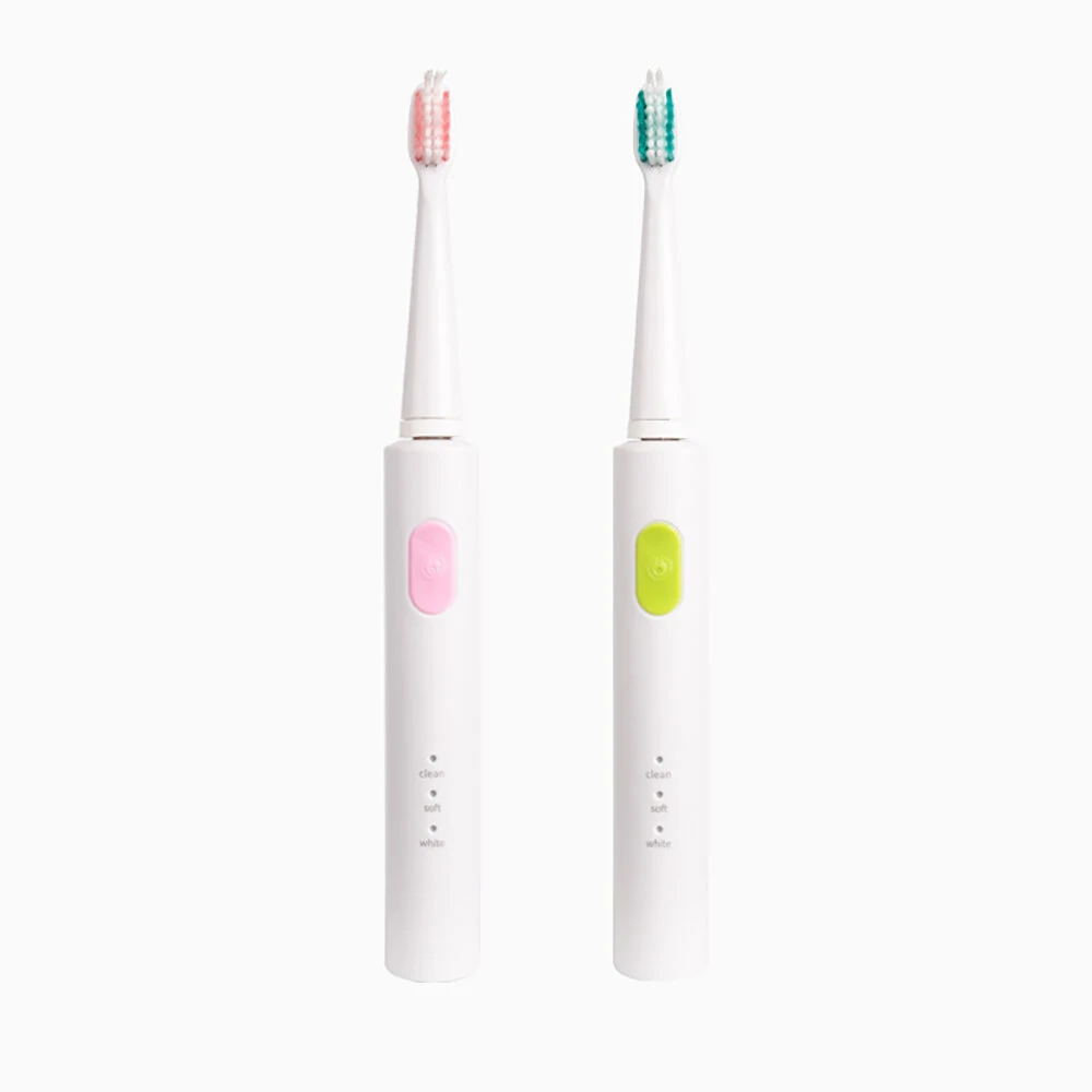 (image for) BORUI IPX7 3 Mode Battery Operated Electric Toothbrush with 3 Brush Heads Oral Hygiene Health Products