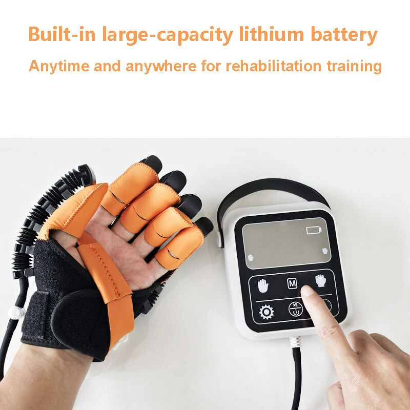 (image for) Rehabilitation Robot Gloves Hemiplegia Finger Rehabilitation Trainer Hand Function Recovery Finger Trainer Gloves Braces Supports Smart Glove for Hand Training